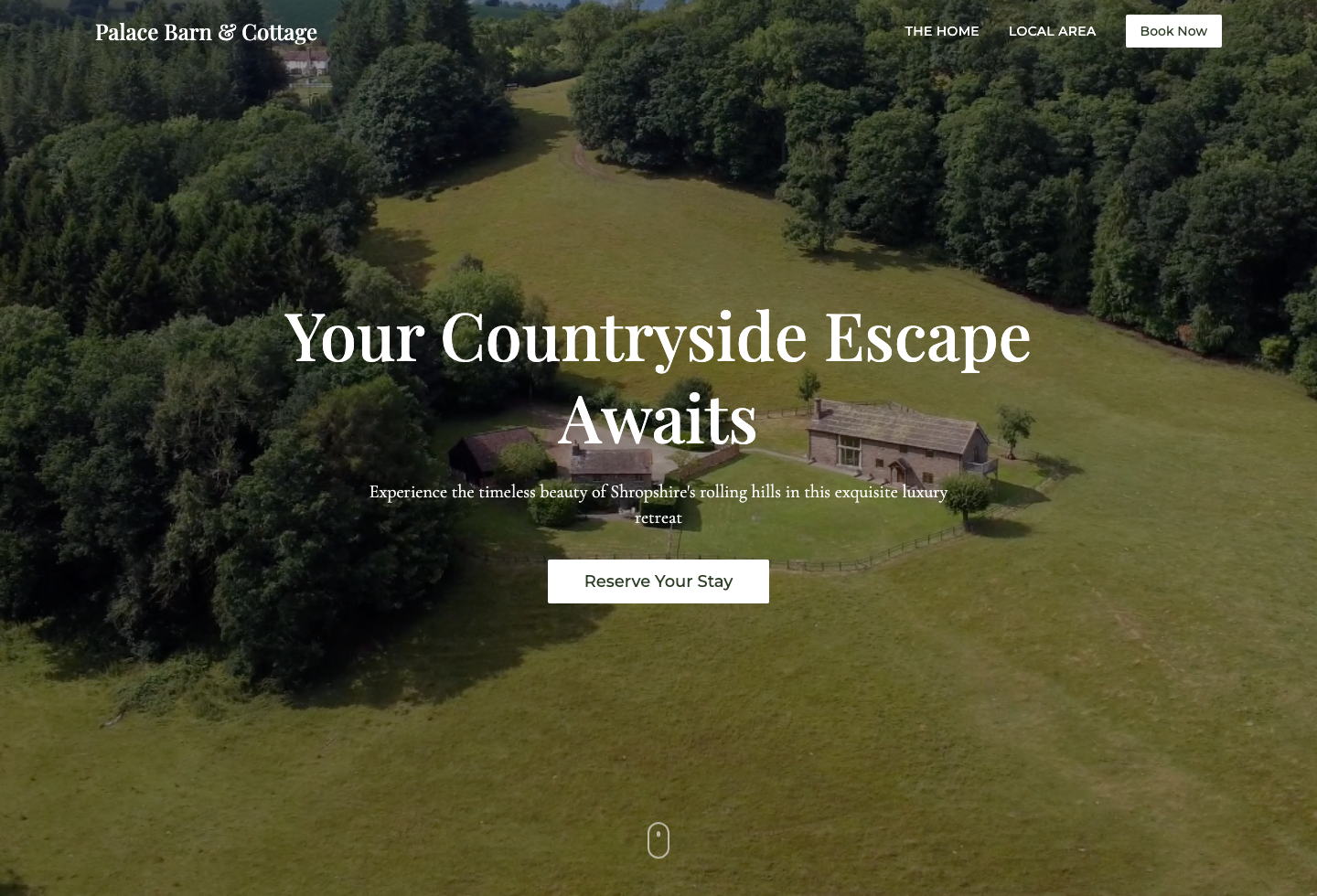 Palace Barn & Cottage website